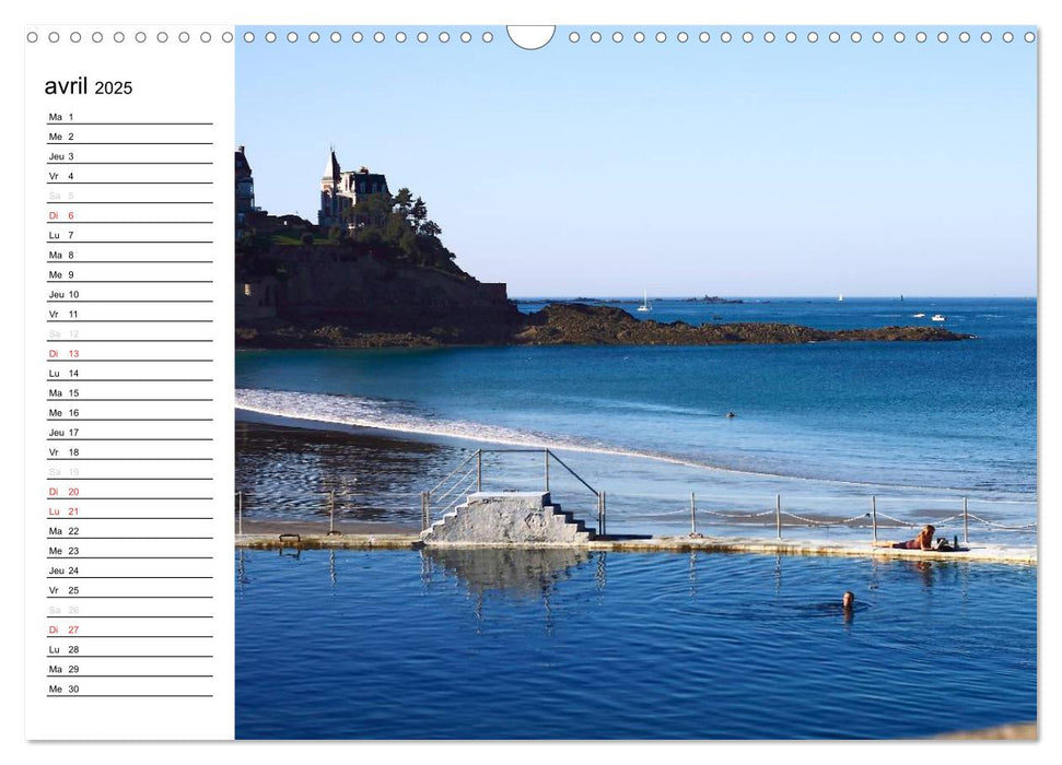 Dinard Perle de la Côte d'Émeraude (CALVENDO Calendrier mensuel 2025)