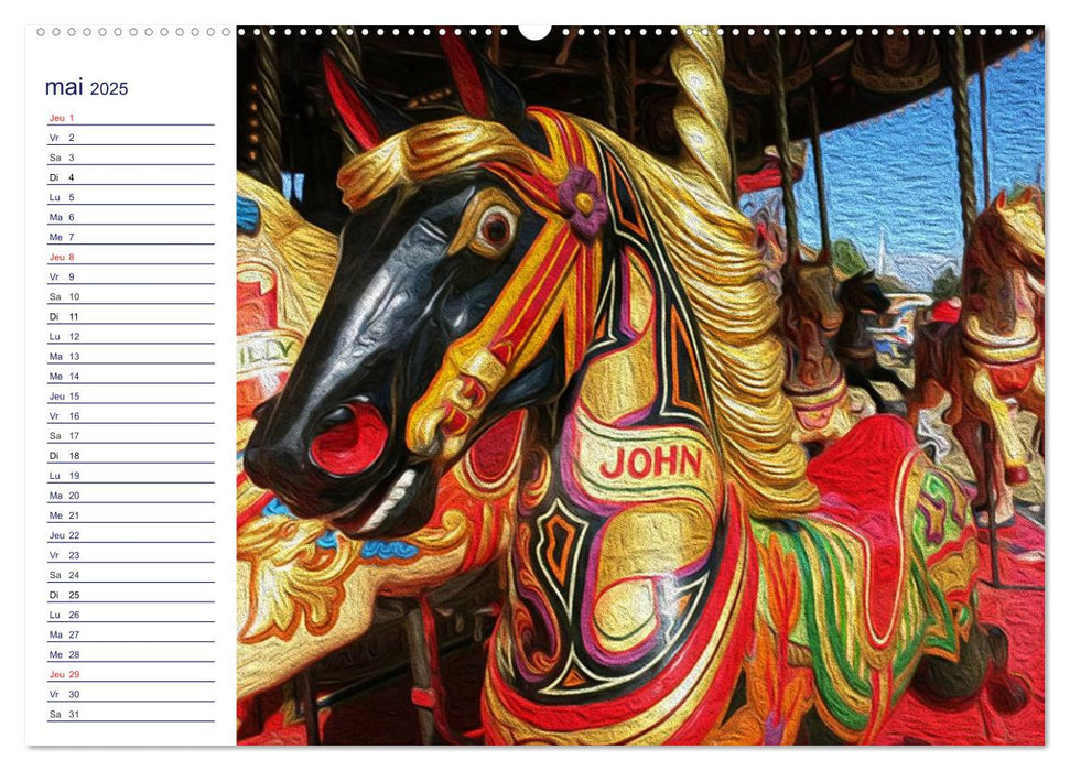 LA FÊTE FORAINE (CALVENDO Calendrier supérieur 2025)