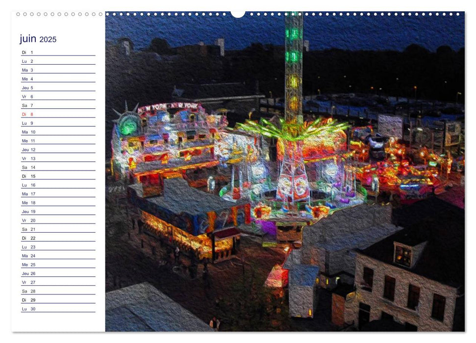 LA FÊTE FORAINE (CALVENDO Calendrier supérieur 2025)