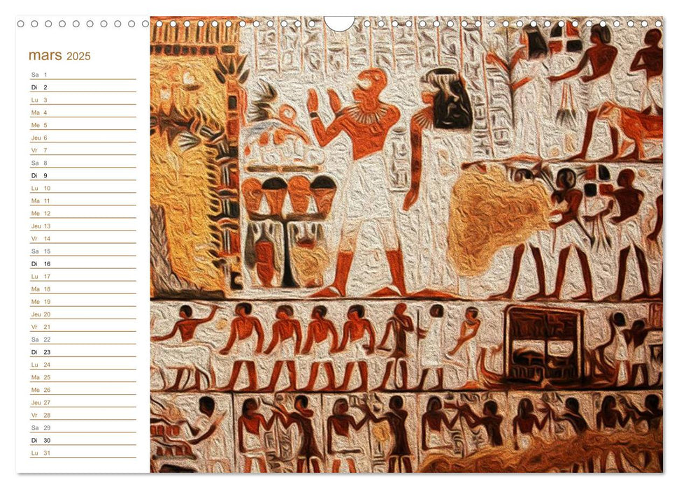 L'ÉGYPTE EN COULEURS (CALVENDO Calendrier mensuel 2025)