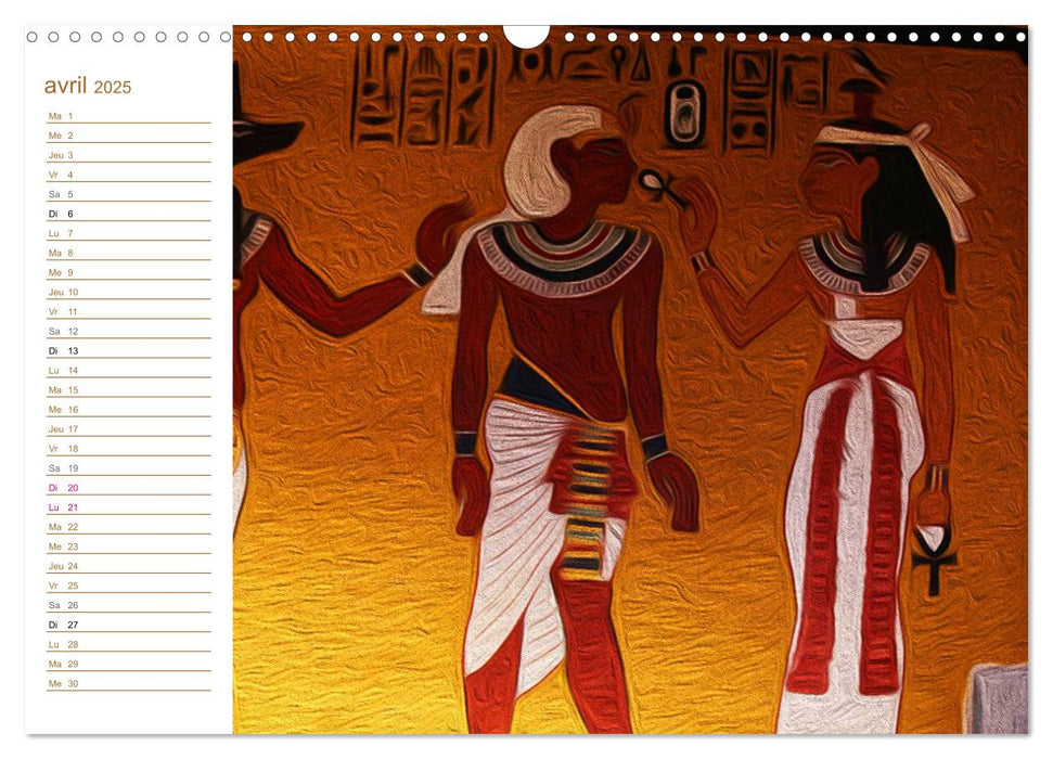 L'ÉGYPTE EN COULEURS (CALVENDO Calendrier mensuel 2025)