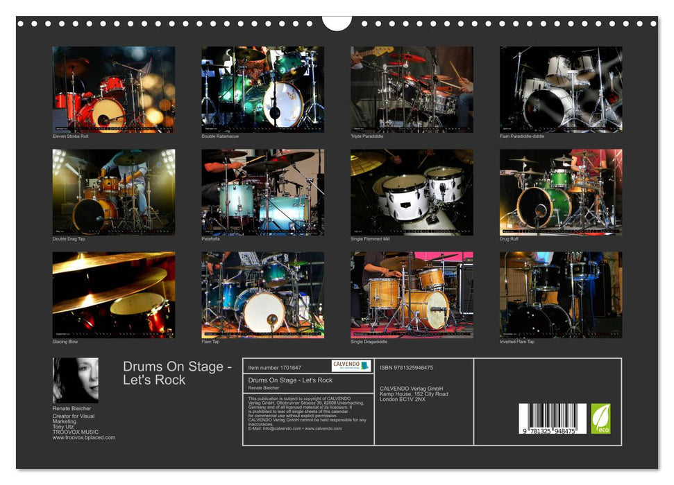 Drums On Stage - Let's Rock (CALVENDO Monthly Calendar 2025)