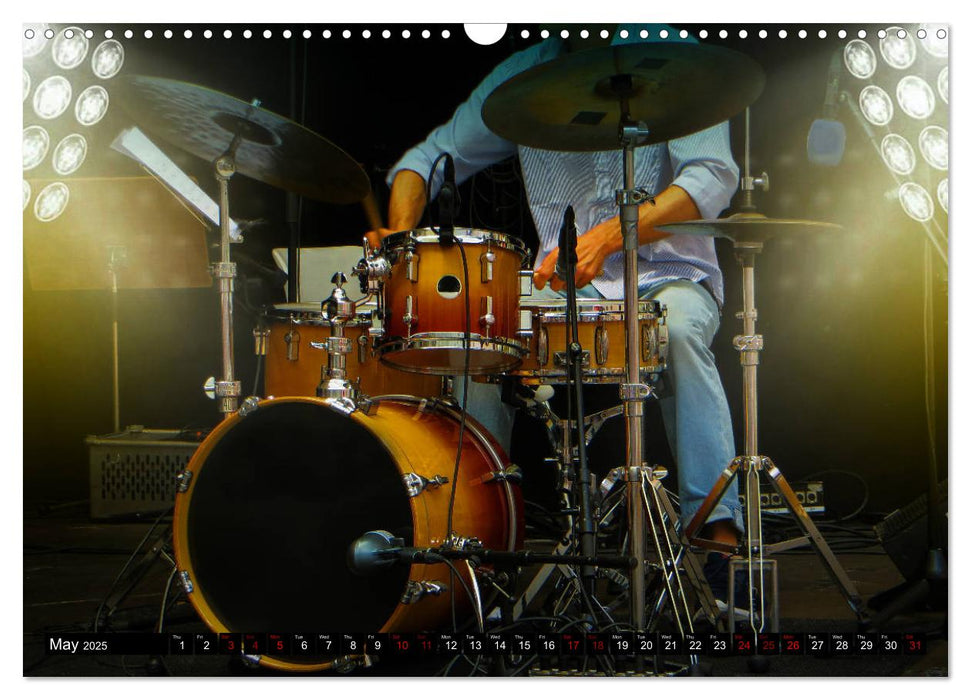 Drums On Stage - Let's Rock (CALVENDO Monthly Calendar 2025)