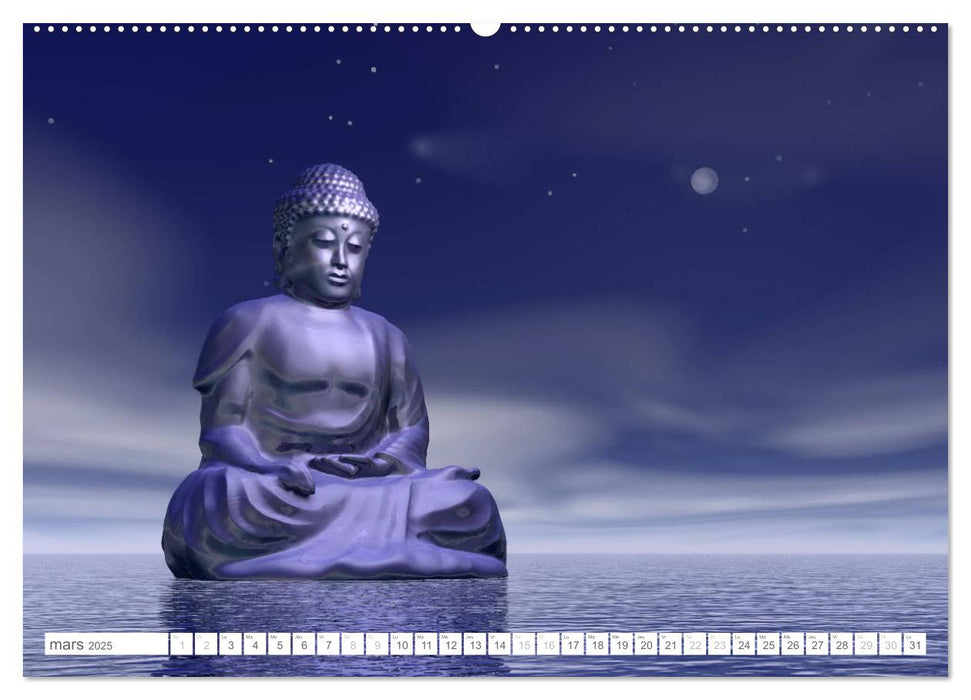 Zenitude du Bouddha (CALVENDO Calendrier supérieur 2025)