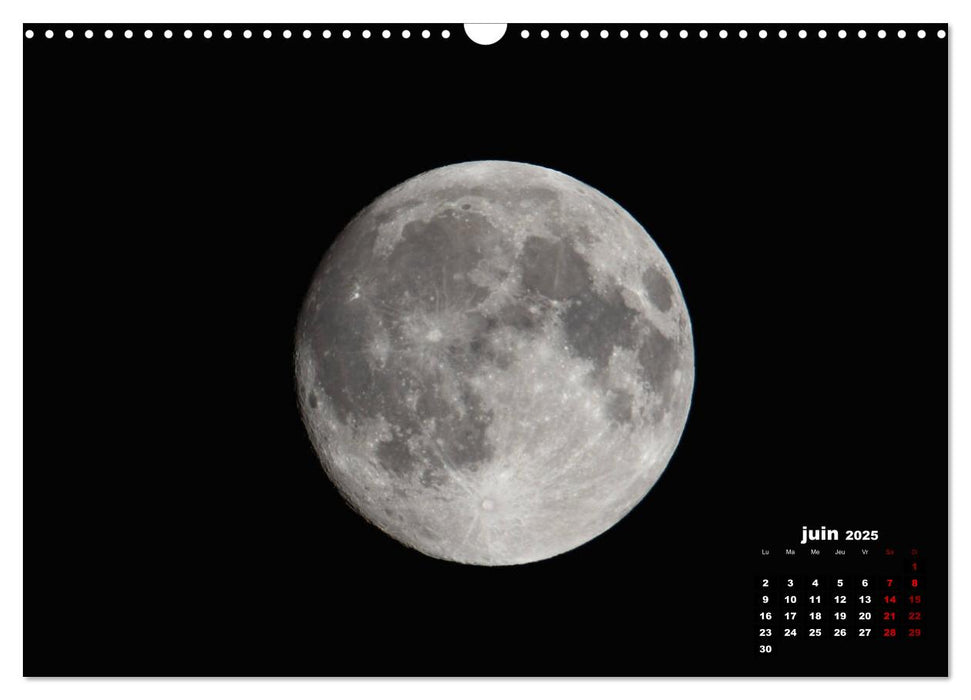 Phases de la lune (CALVENDO Calendrier mensuel 2025)