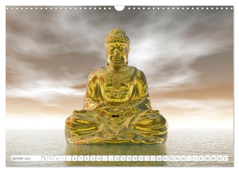 Zenitude du Bouddha (CALVENDO Calendrier mensuel 2025)