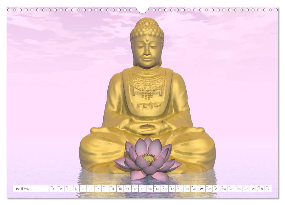 Zenitude du Bouddha (CALVENDO Calendrier mensuel 2025)