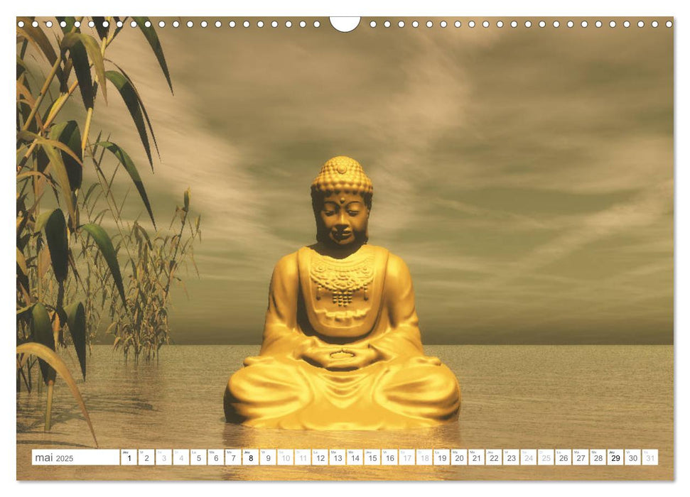 Zenitude du Bouddha (CALVENDO Calendrier mensuel 2025)