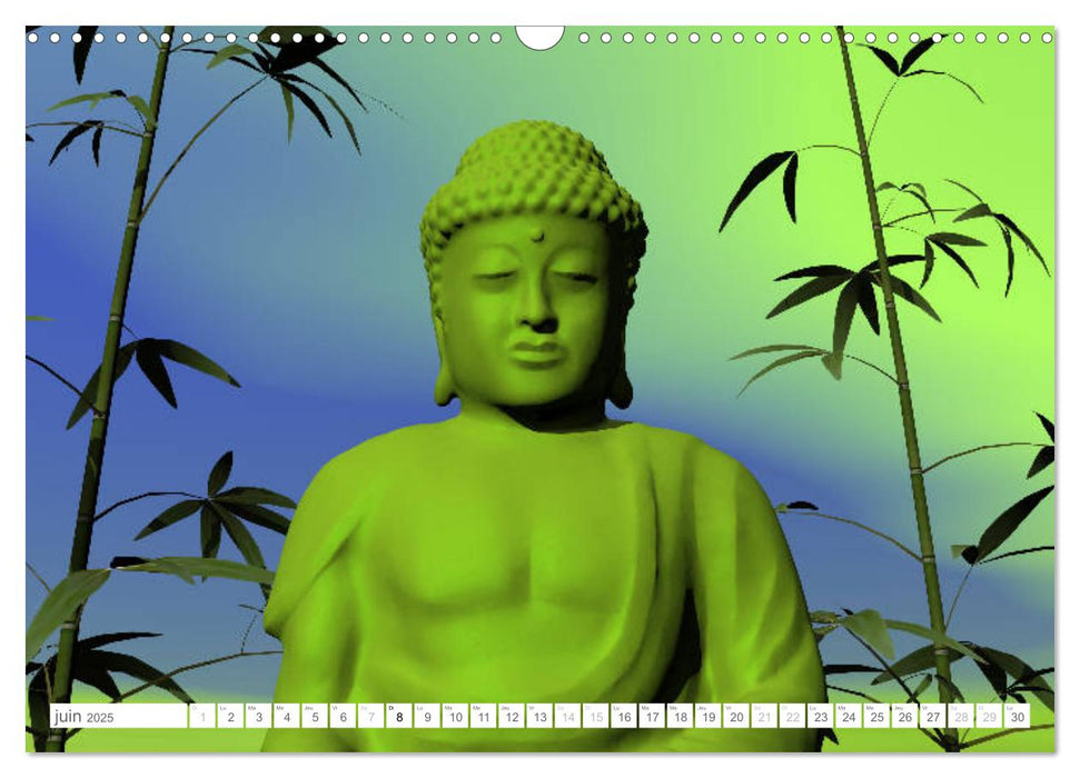 Zenitude du Bouddha (CALVENDO Calendrier mensuel 2025)