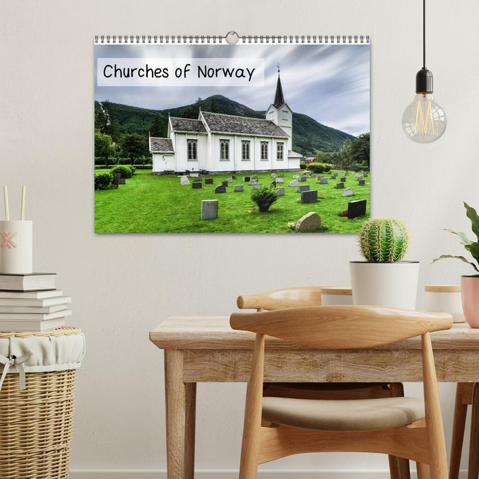 Churches of Norway (CALVENDO Monthly Calendar 2025)