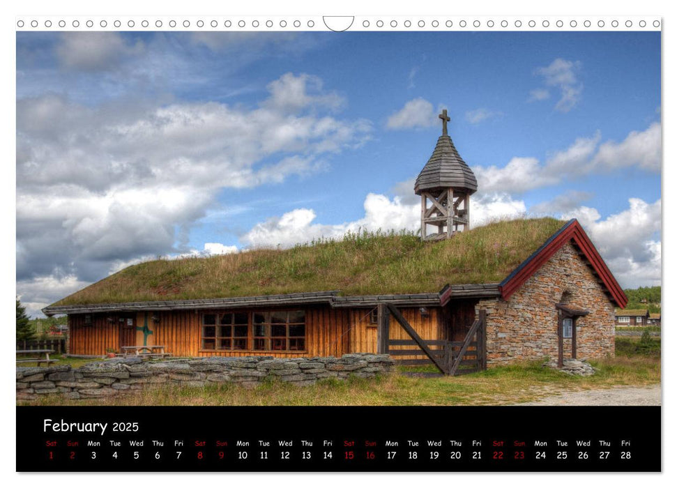 Churches of Norway (CALVENDO Monthly Calendar 2025)