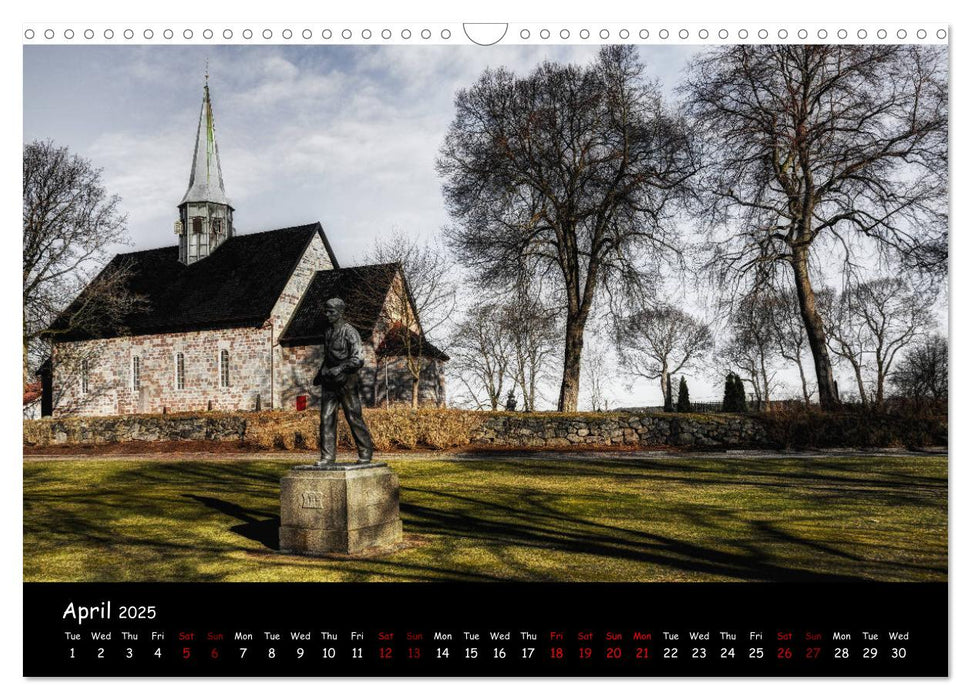 Churches of Norway (CALVENDO Monthly Calendar 2025)