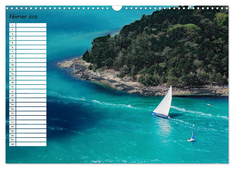 Le Golfe du Morbihan vu du ciel (CALVENDO Calendrier mensuel 2025)