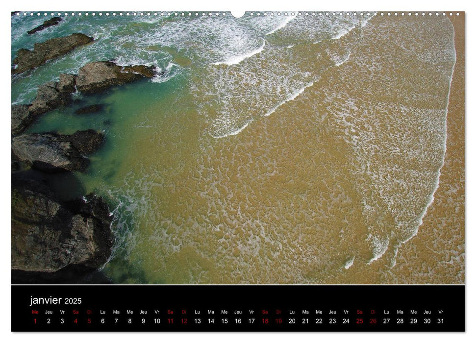 Plages à Belle-île-en-mer (CALVENDO Calendrier supérieur 2025)