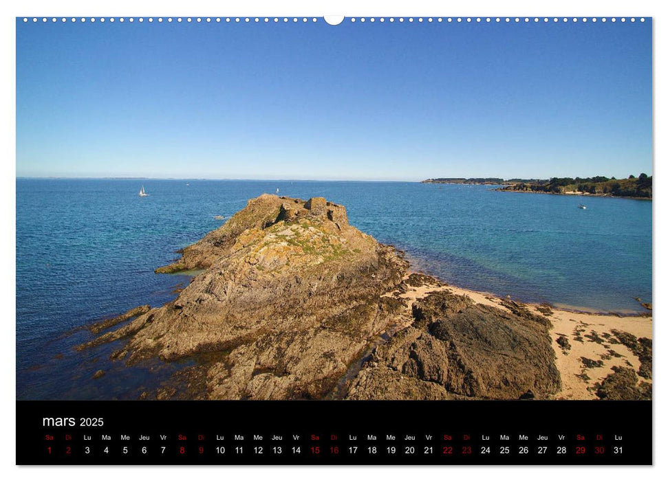 Plages à Belle-île-en-mer (CALVENDO Calendrier supérieur 2025)