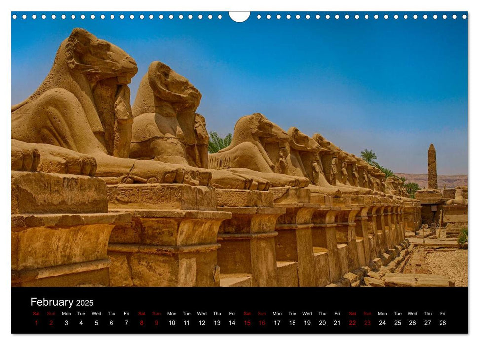 On the trail of the ancient Egypt (CALVENDO Monthly Calendar 2025)