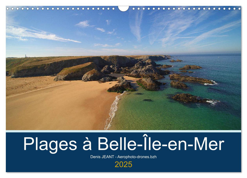 Plages à Belle-île-en-mer (CALVENDO Calendrier mensuel 2025)