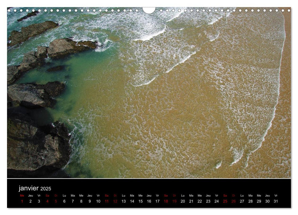 Plages à Belle-île-en-mer (CALVENDO Calendrier mensuel 2025)