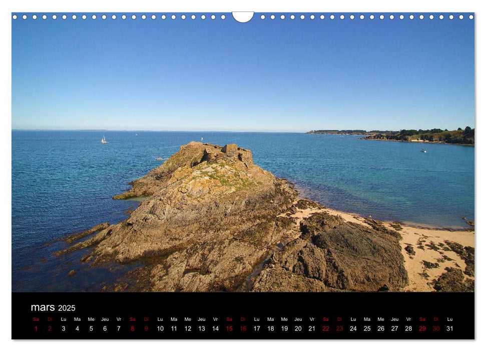 Plages à Belle-île-en-mer (CALVENDO Calendrier mensuel 2025)