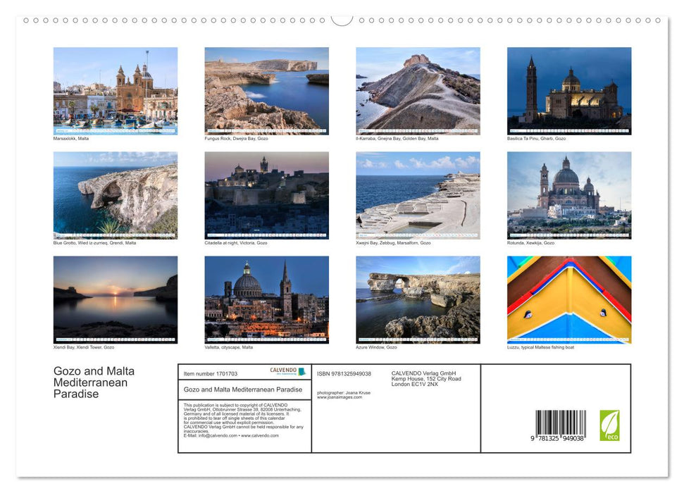 Gozo and Malta Mediterranean Paradise (CALVENDO Premium-Calendar 2025)