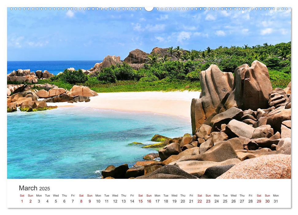 Dreamy Beaches of the Seychelles (CALVENDO Premium-Calendar 2025)