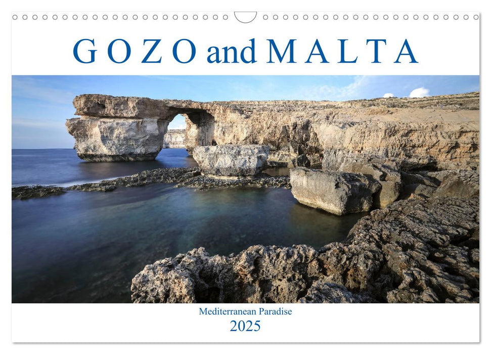 Gozo and Malta Mediterranean Paradise (CALVENDO Monthly Calendar 2025)