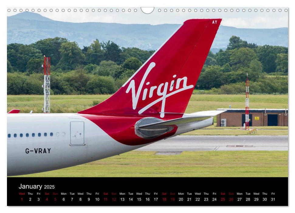 Airline Tails (CALVENDO Monthly Calendar 2025)