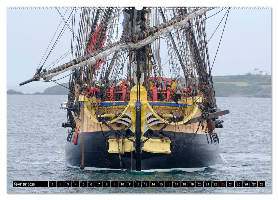 L'Hermione à Saint-Malo (CALVENDO Calendrier supérieur 2025)