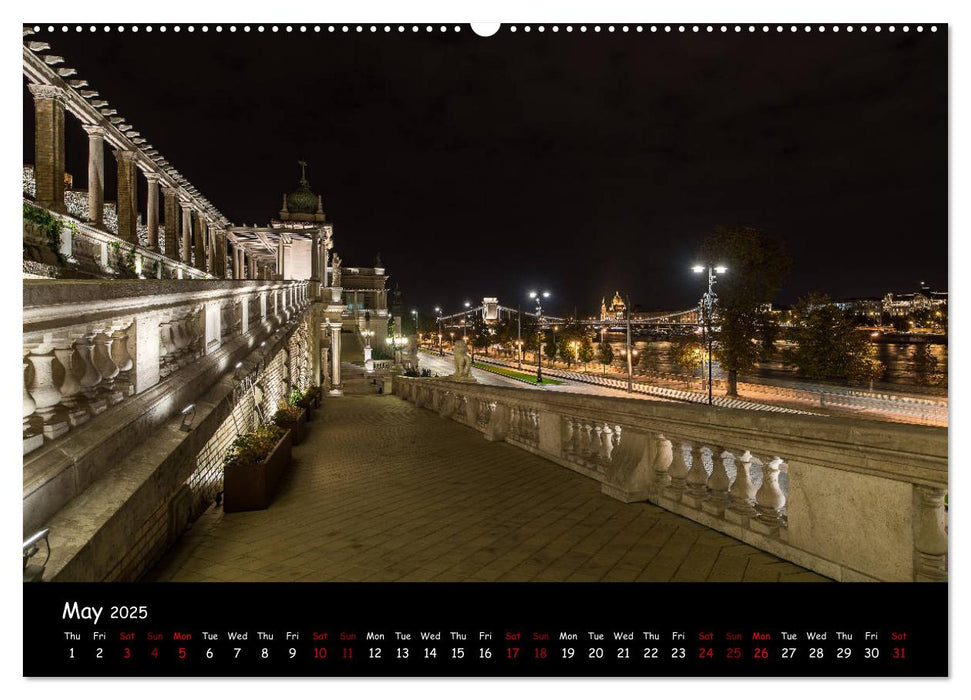 Danube River Nightlights (CALVENDO Premium-Calendar 2025)