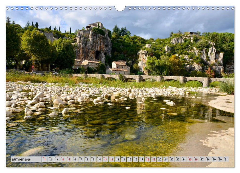 La beauté de l'Ardèche (CALVENDO Calendrier mensuel 2025)