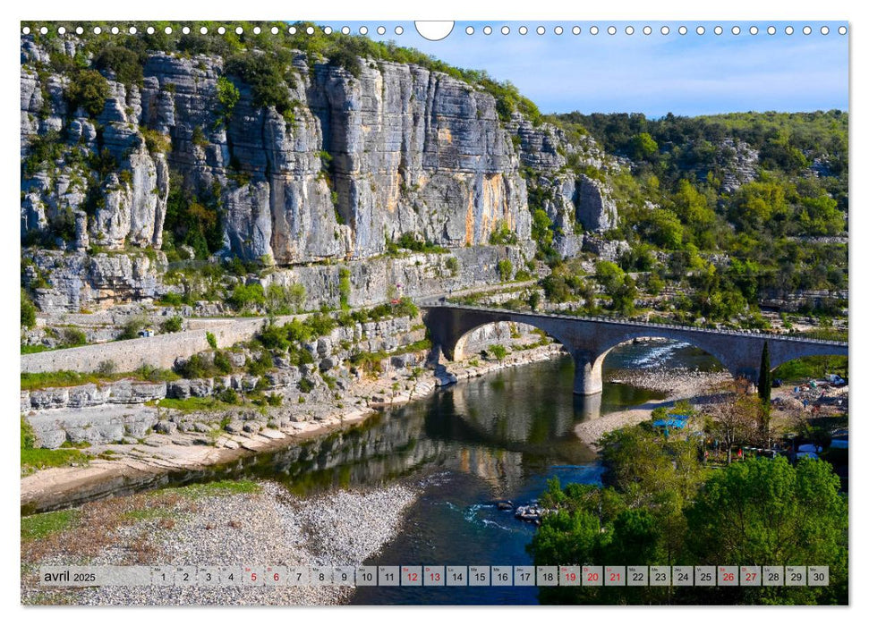 La beauté de l'Ardèche (CALVENDO Calendrier mensuel 2025)