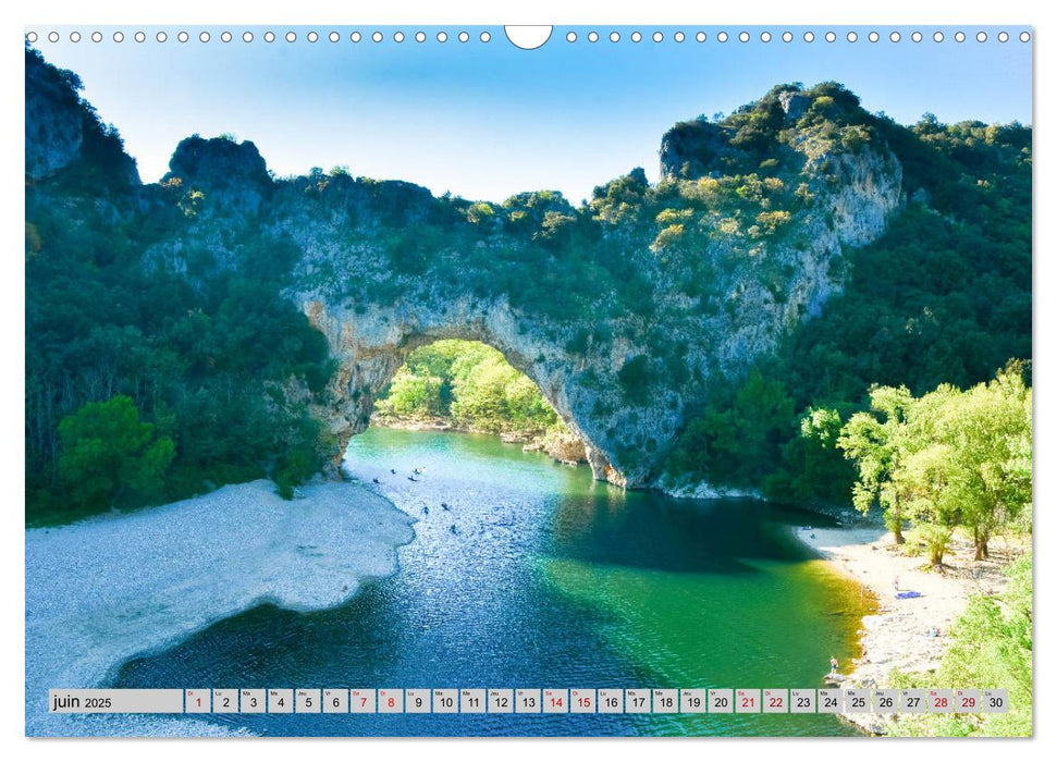 La beauté de l'Ardèche (CALVENDO Calendrier mensuel 2025)