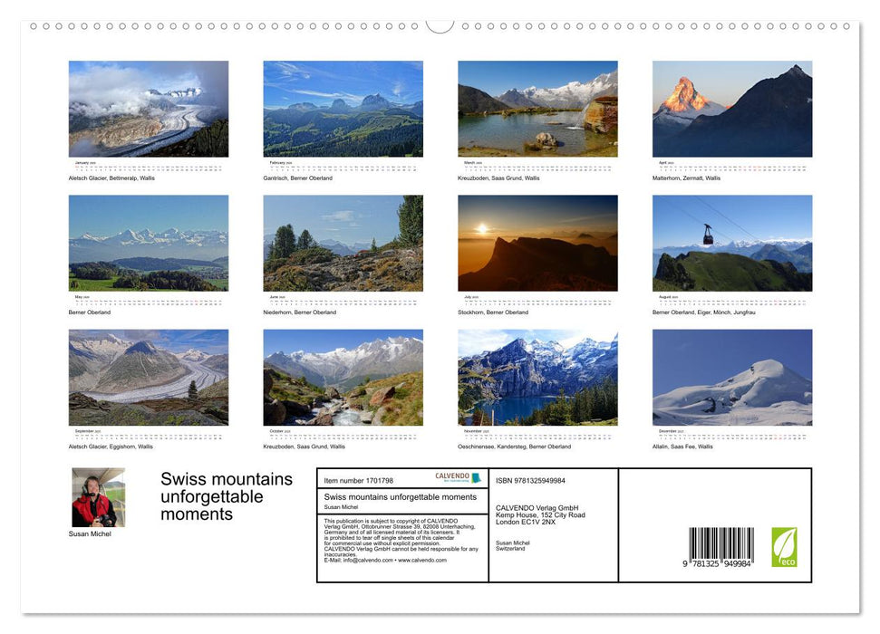 Swiss mountains unforgettable moments (CALVENDO Premium-Calendar 2025)