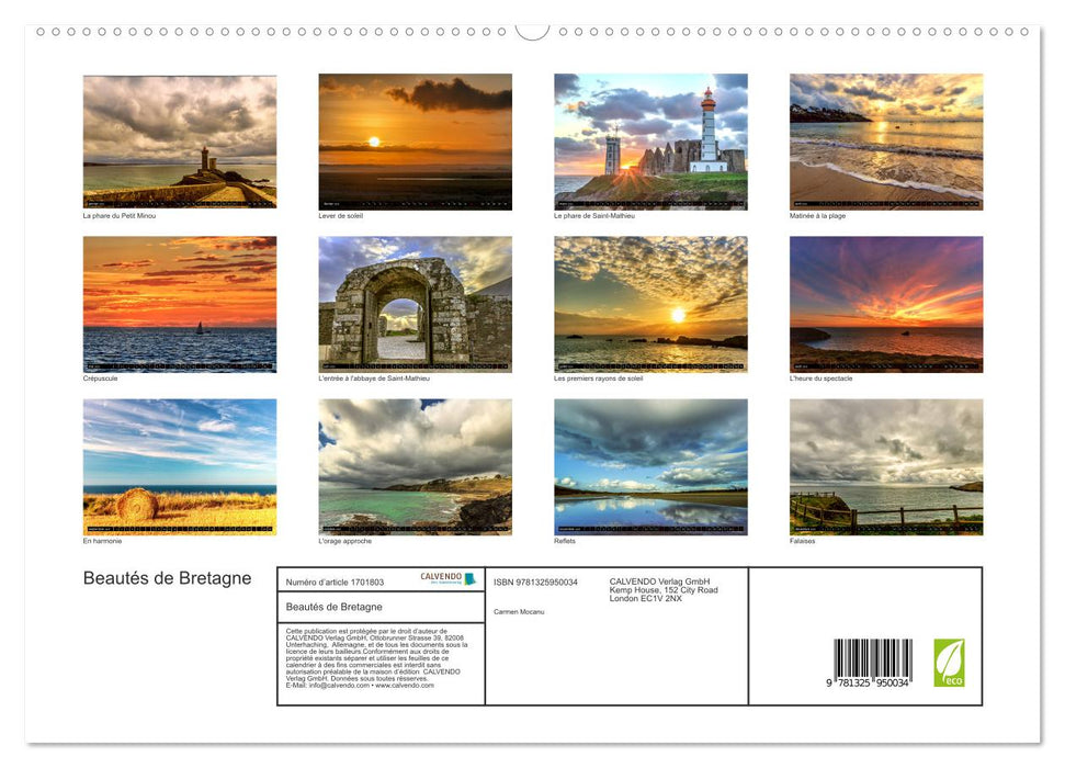 Beautés de Bretagne (CALVENDO Calendrier supérieur 2025)