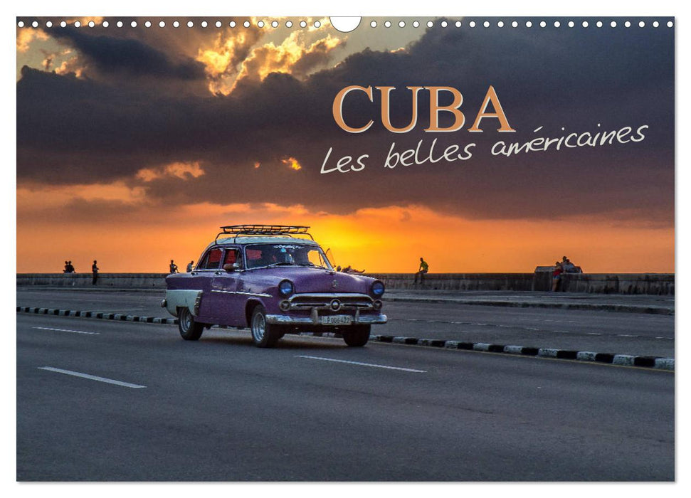 Cuba les belles américaines (CALVENDO Calendrier mensuel 2025)