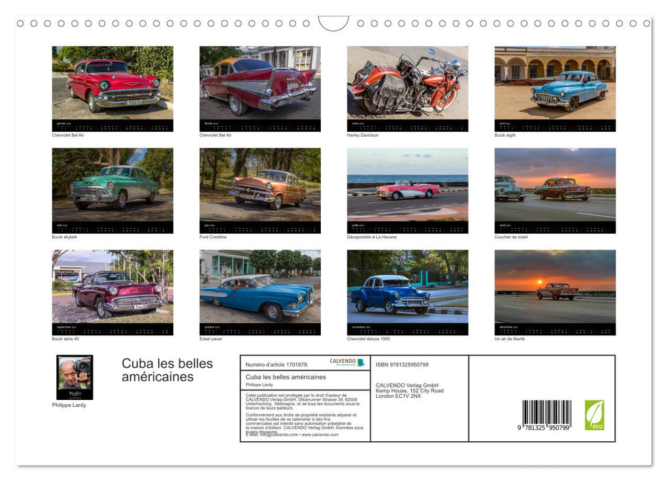 Cuba les belles américaines (CALVENDO Calendrier mensuel 2025)