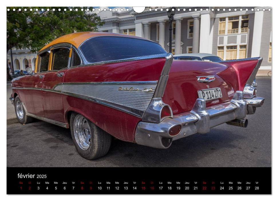 Cuba les belles américaines (CALVENDO Calendrier mensuel 2025)