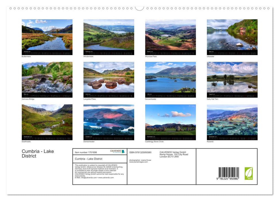 Cumbria - Lake District (CALVENDO Premium-Calendar 2025)