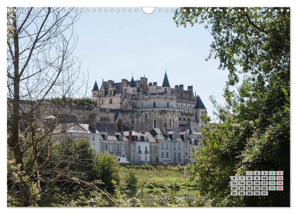 Bords de Loire Ville d'Amboise (CALVENDO Calendrier mensuel 2025)