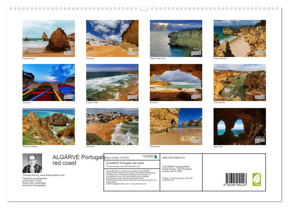 ALGARVE Portugals red coast (CALVENDO Premium-Calendar 2025)