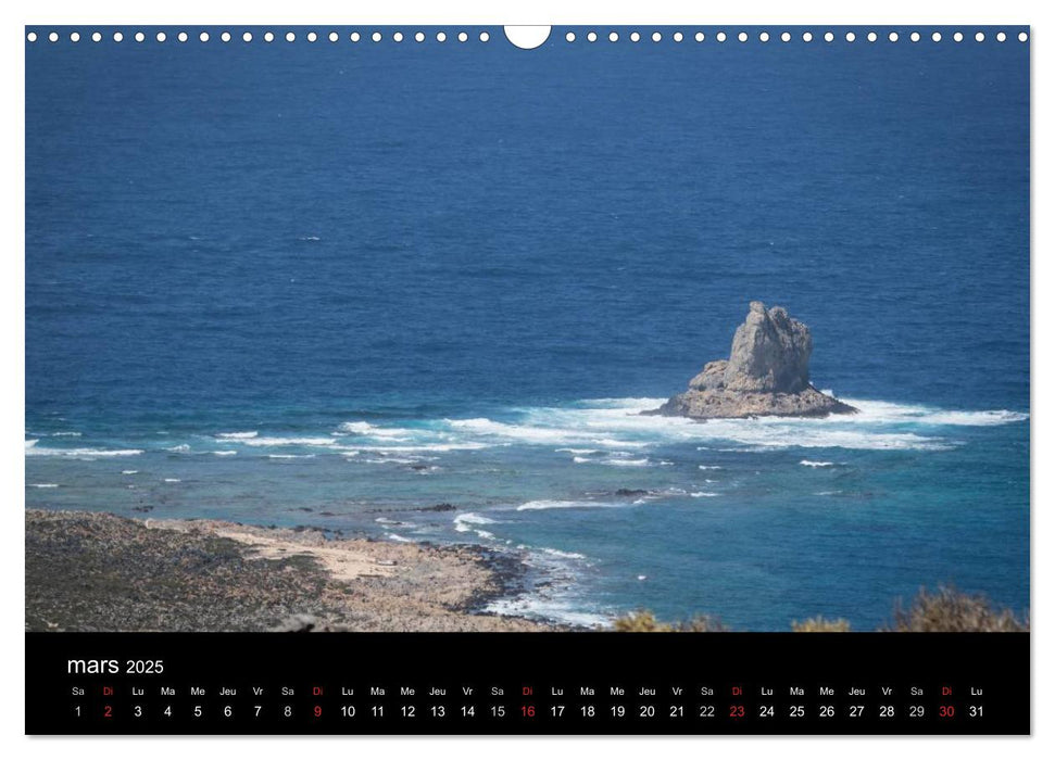 Paysages de Crète (CALVENDO Calendrier mensuel 2025)