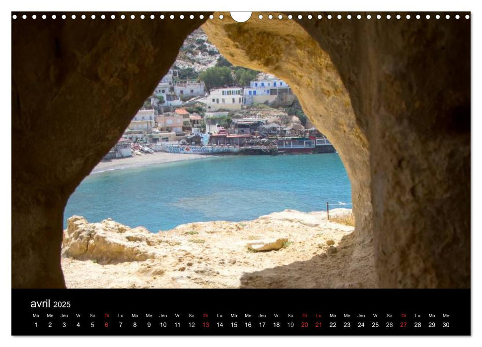 Paysages de Crète (CALVENDO Calendrier mensuel 2025)