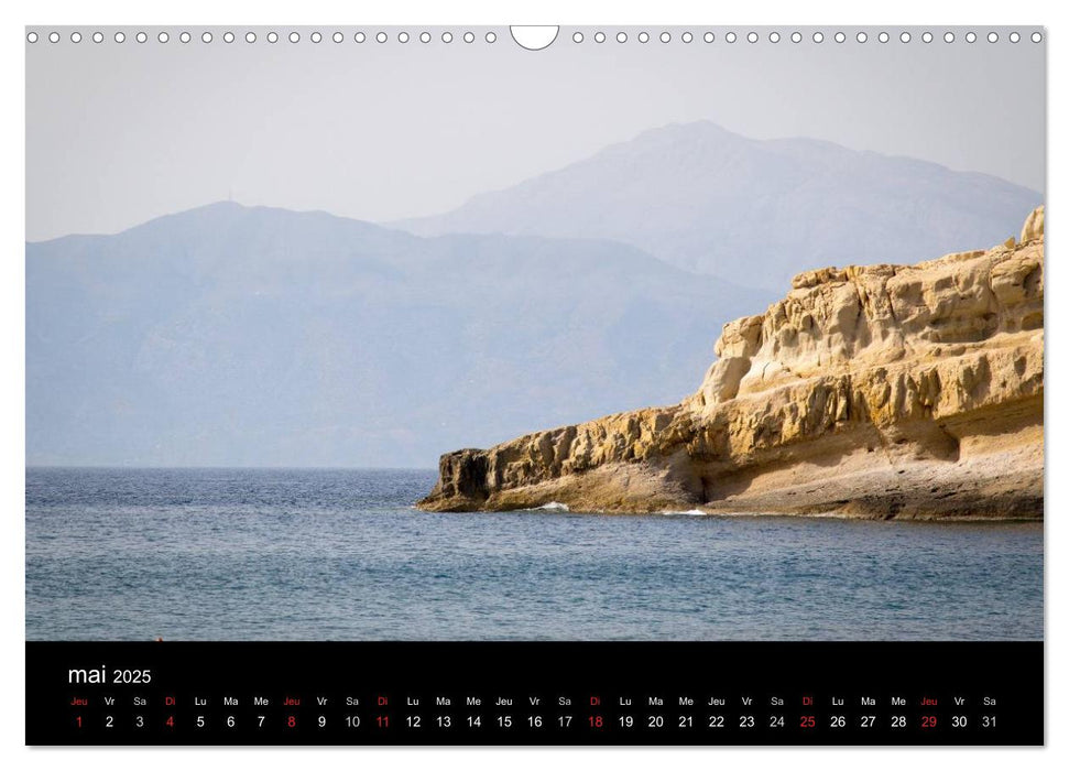 Paysages de Crète (CALVENDO Calendrier mensuel 2025)