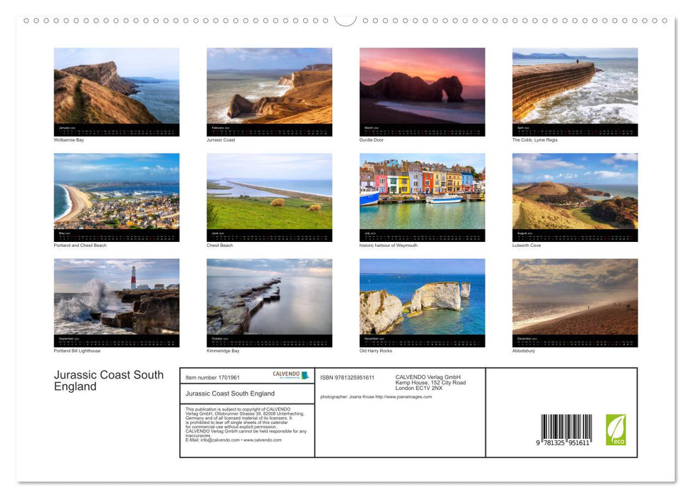 Jurassic Coast South England (CALVENDO Premium-Calendar 2025)