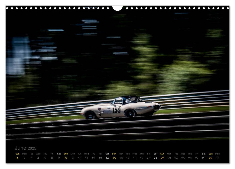 Jaguar E-Type - On Track (CALVENDO Monthly Calendar 2025)