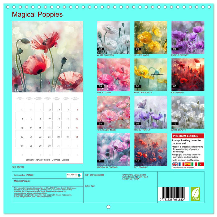 Magical Poppies (CALVENDO Monthly Calendar 2025)