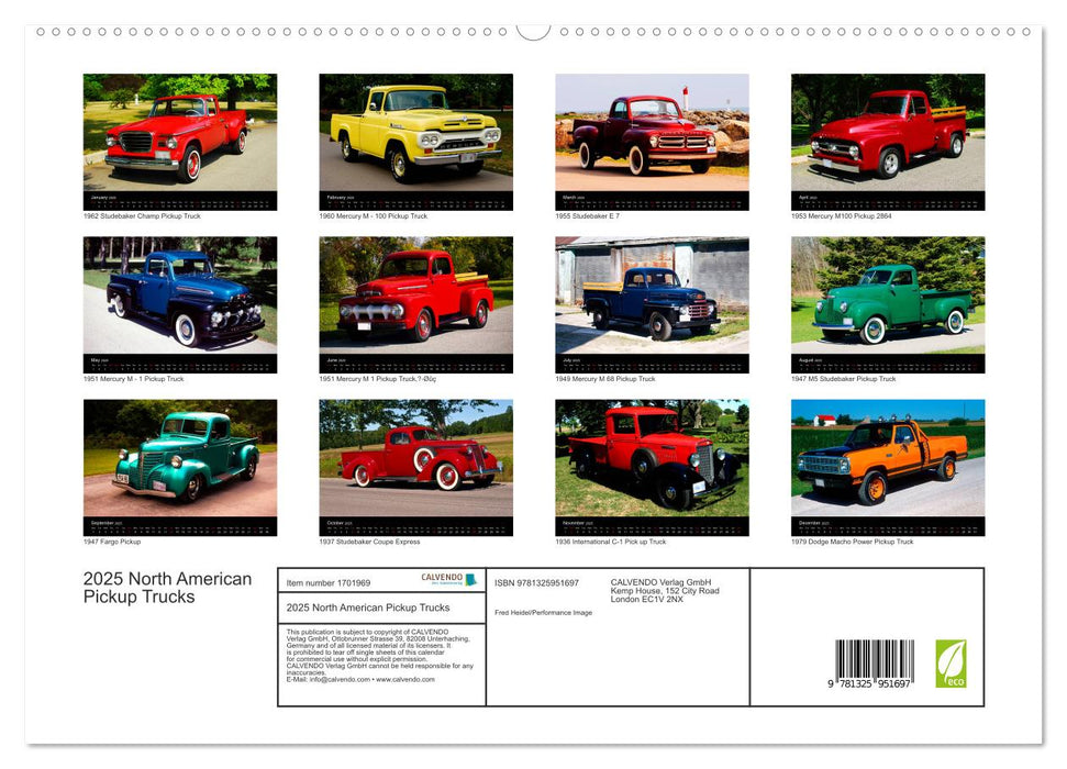 2025 North American Pickup Trucks (CALVENDO Premium-Calendar 2025)