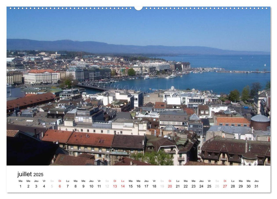 Genève Points de vue (CALVENDO Calendrier supérieur 2025)