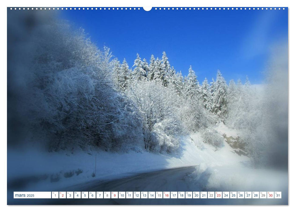 De la neige, toute l'année en montagne (CALVENDO Calendrier supérieur 2025)