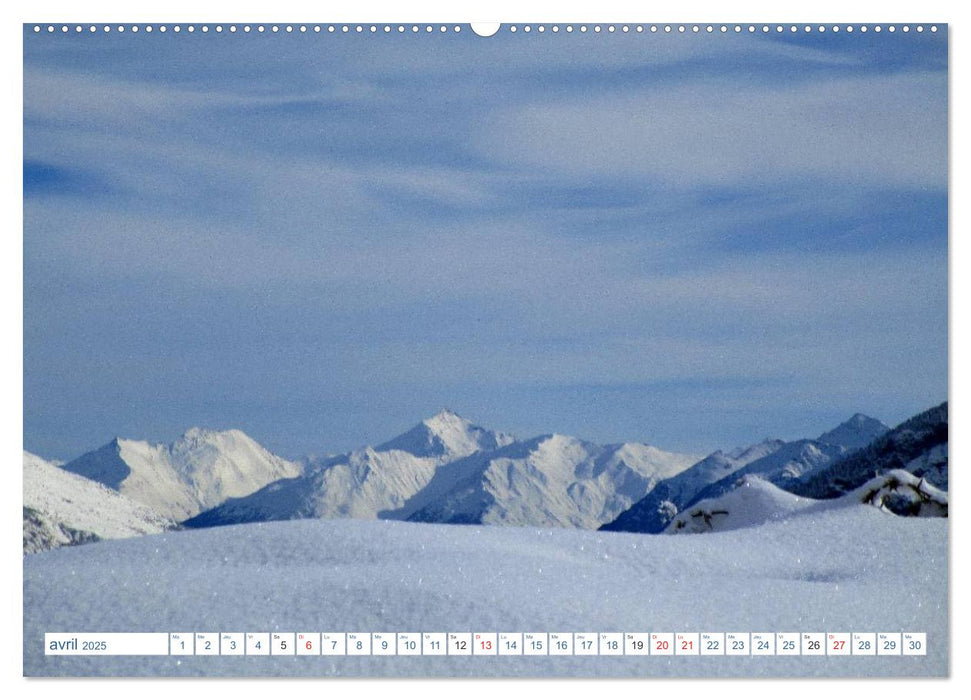 De la neige, toute l'année en montagne (CALVENDO Calendrier supérieur 2025)